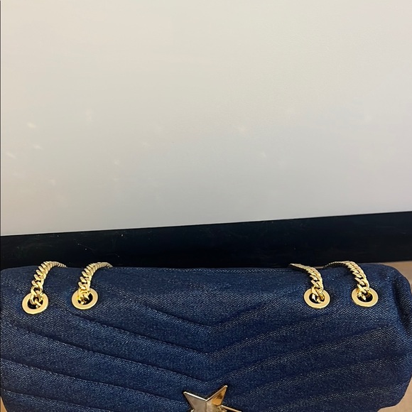 New Denim Quilted Chain Shoulder Bag - Picture 9 of 9